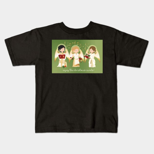 The archangels singing in Christmas Kids T-Shirt by AlMAO2O